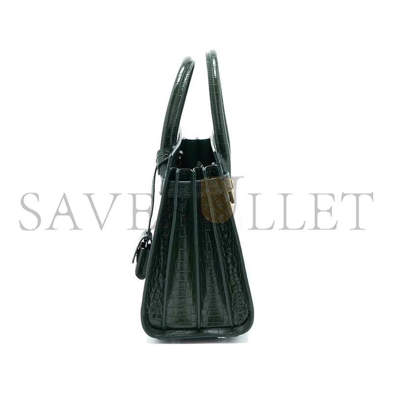 YSL SAC DE JOUR IN CROCODILE-EMBOSSED LEATHER-BABY 421863136 (26*20.5*12.5cm)